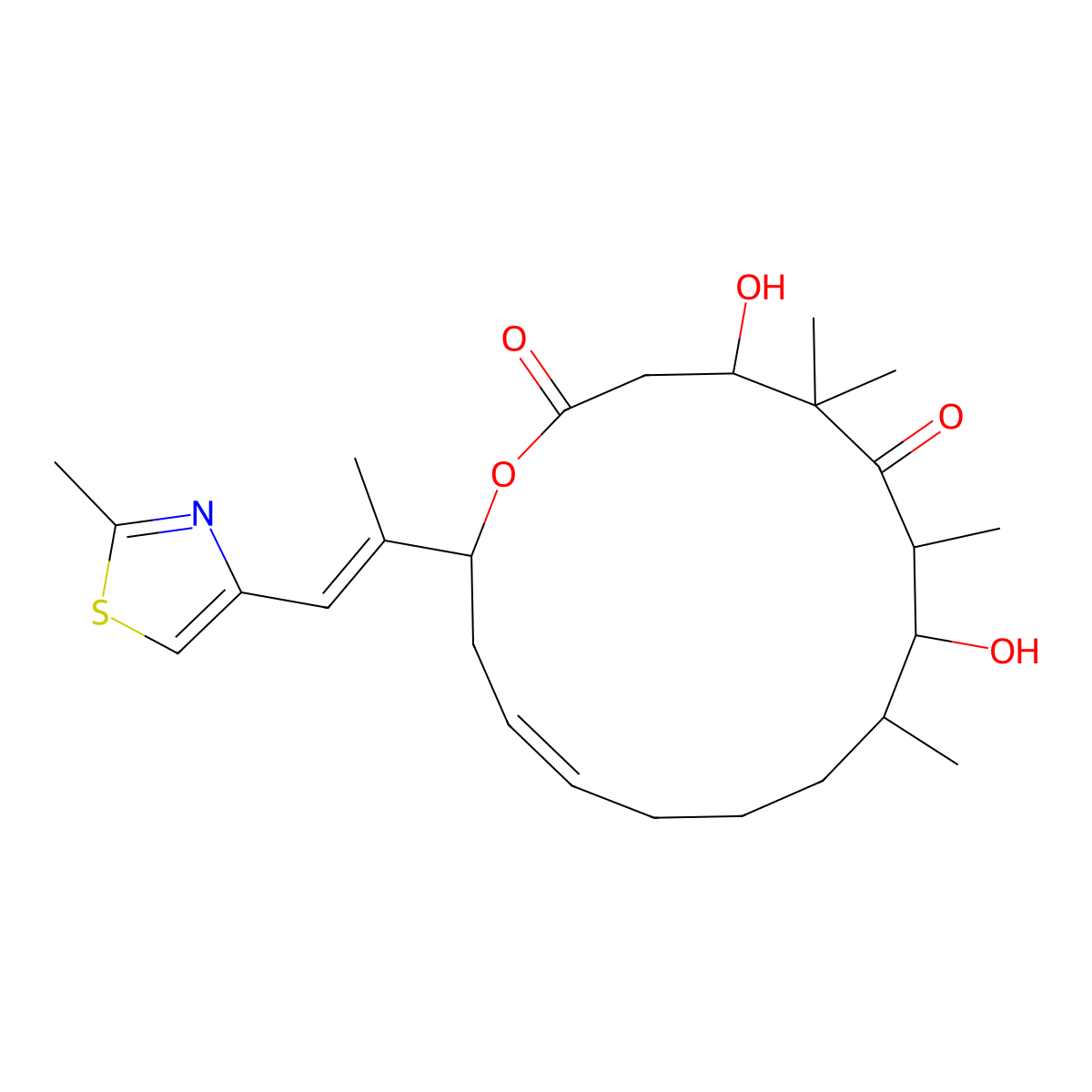 Epothilone C molecular structure, CAS 186692-73-9
