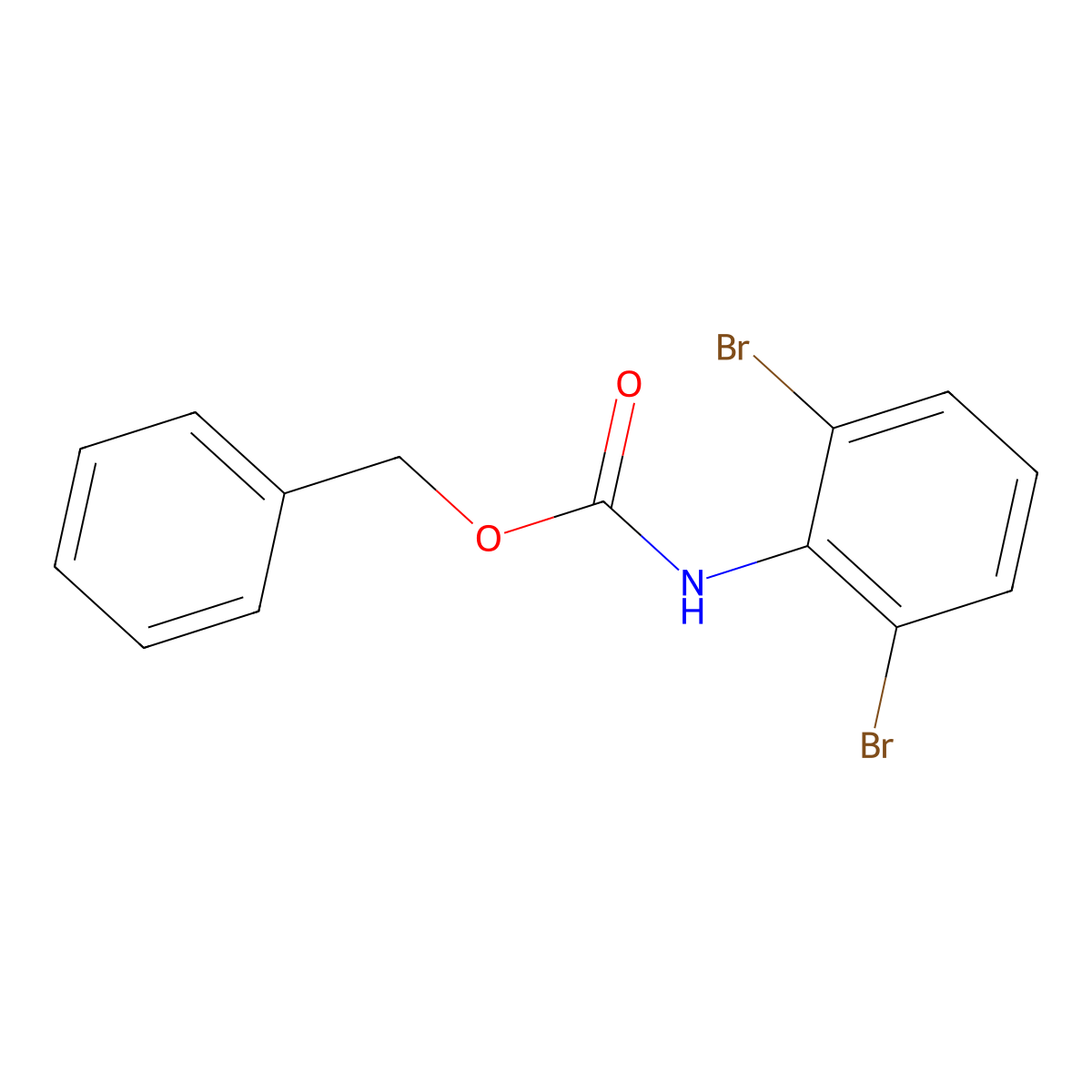 benzyl N-(2,6-dibromophenyl)carbamate molecular structure, CAS 1866959-11-6