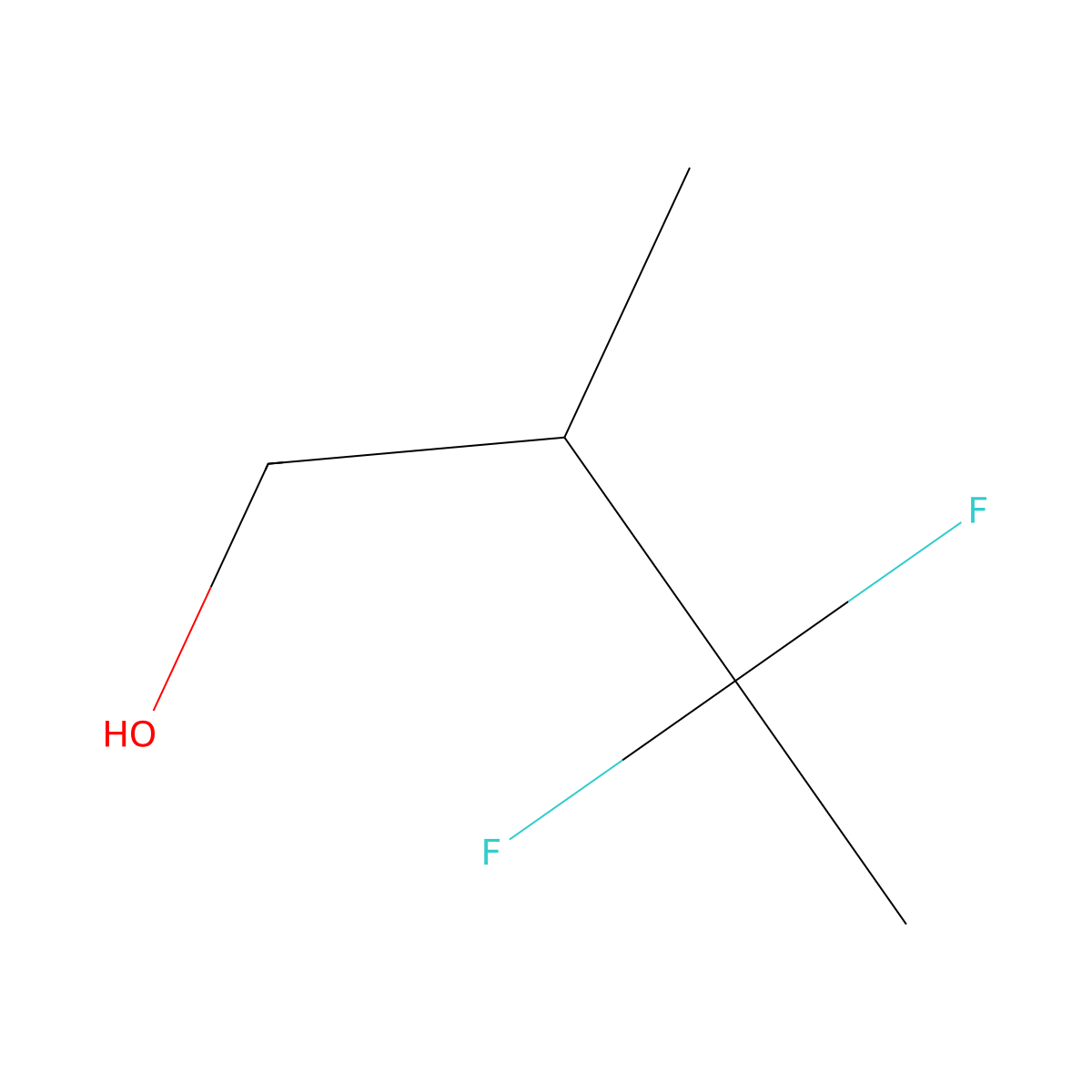 3,3-Difluoro-2-methylbutan-1-ol molecular structure, CAS 1866960-03-3