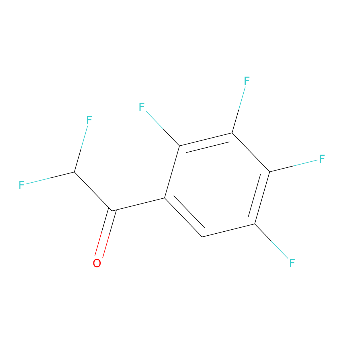 2,2-Difluoro-1-(2,3,4,5-tetrafluorophenyl)ethan-1-one molecular structure, CAS 1866980-49-5
