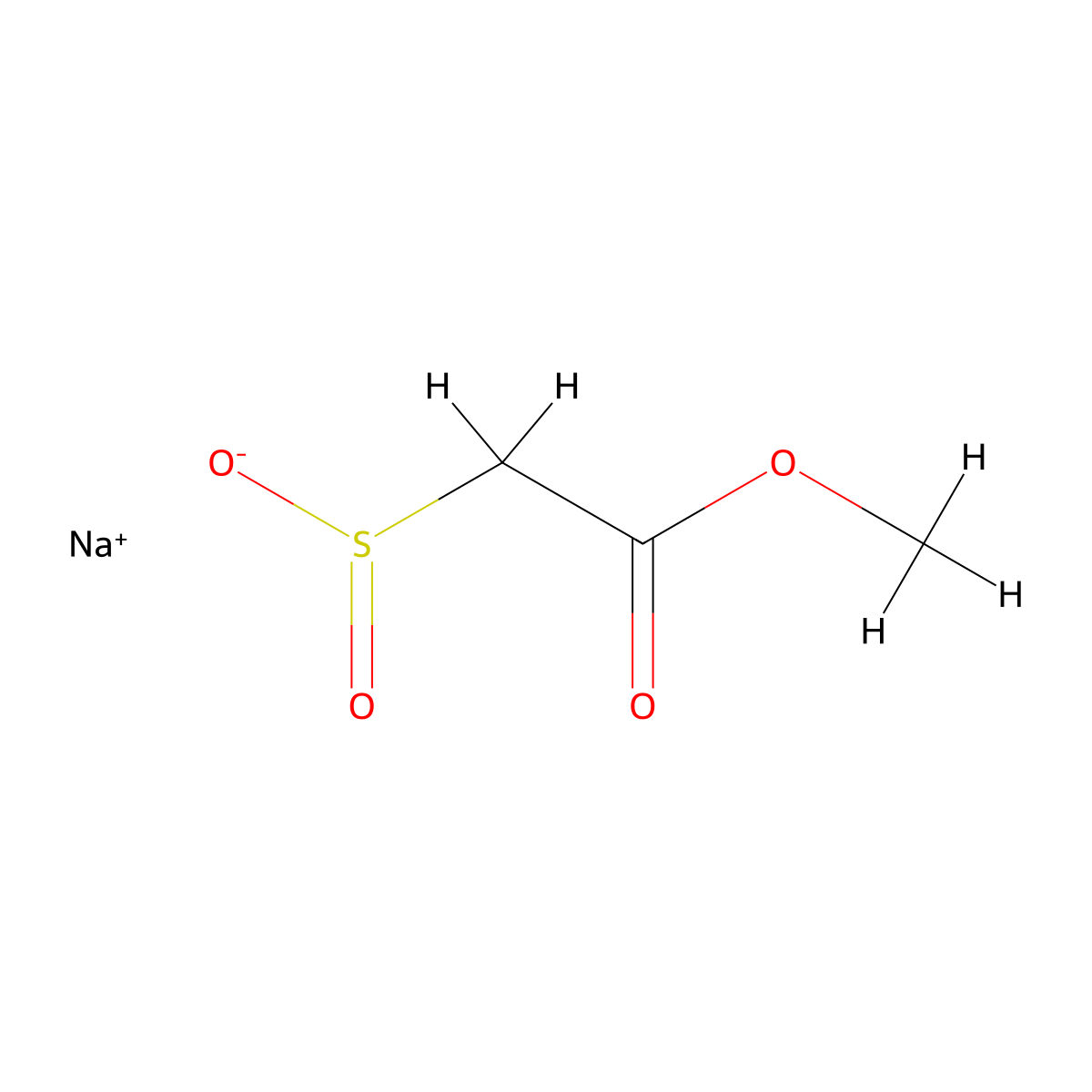 Sodium 2-methoxy-2-oxoethane-1-sulfinate molecular structure, CAS 1866983-18-7