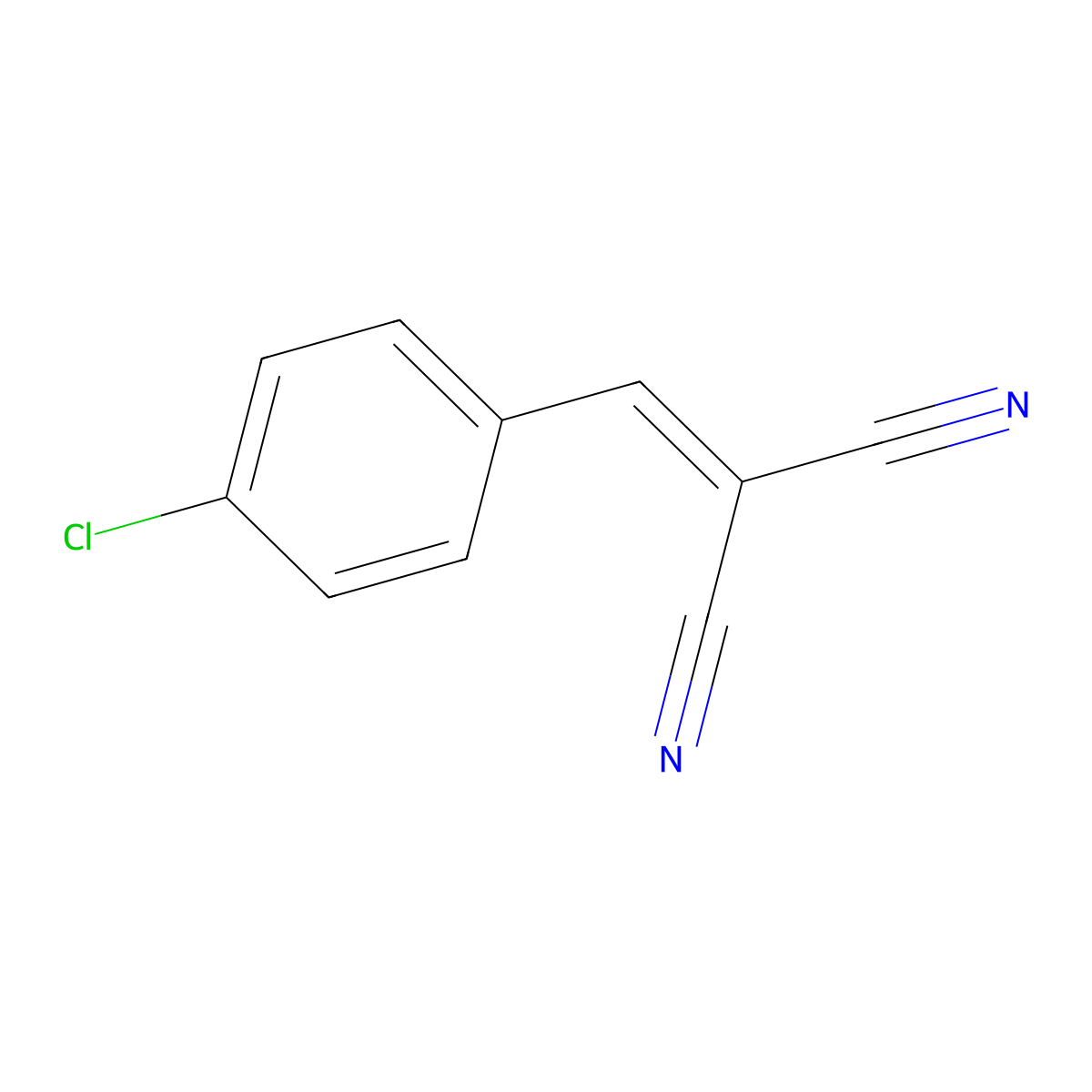 4-Chlorobenzalmalononitrile molecular structure, CAS 1867-38-5