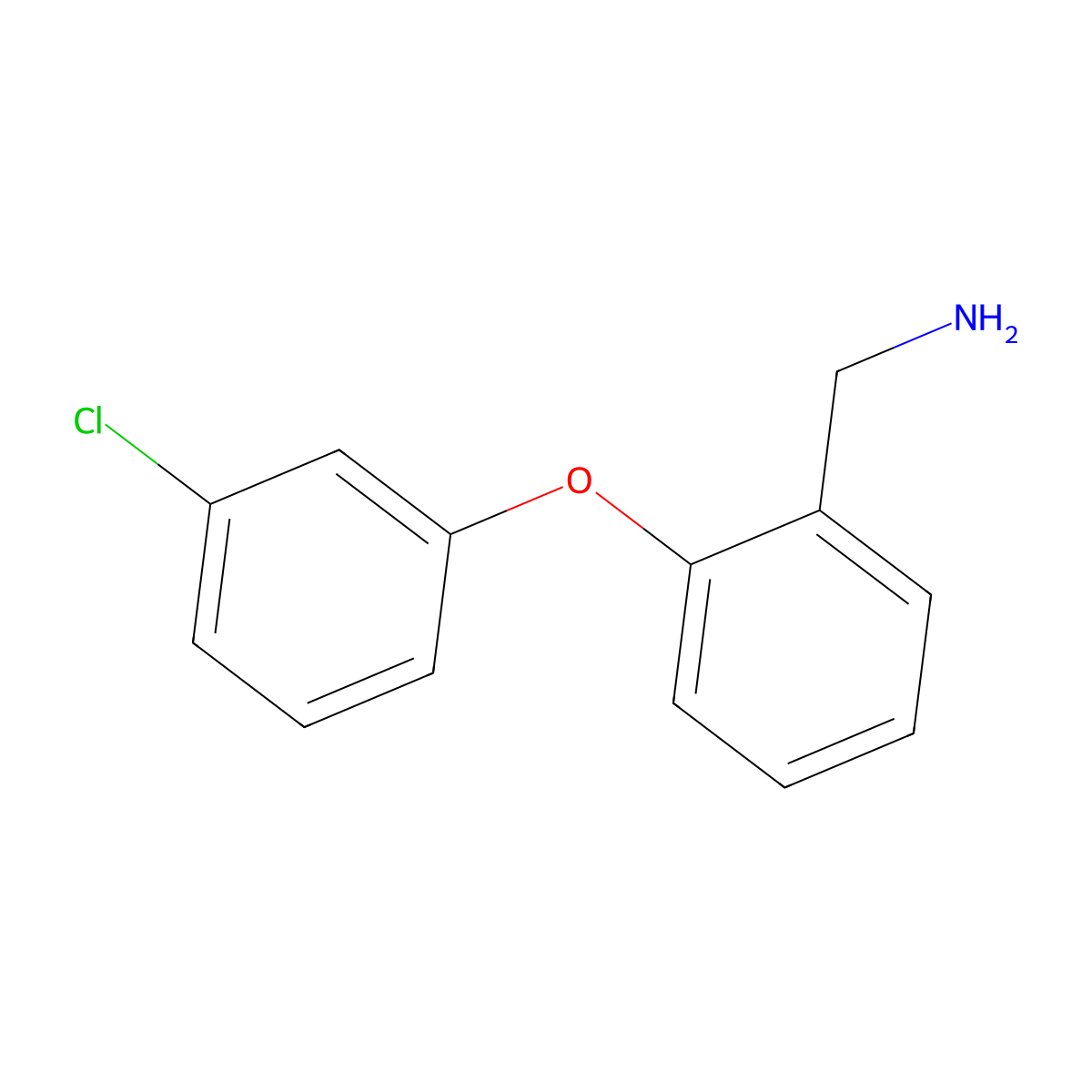 2-(3-Chlorophenoxy)-benzylamine molecular structure, CAS 186700-05-0