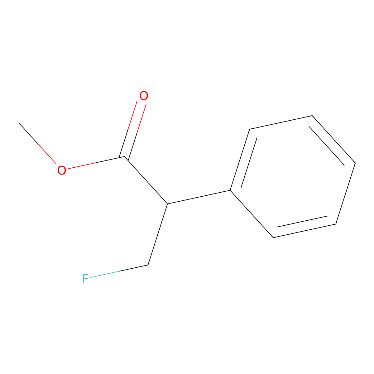 Methyl 3-fluoro-2-phenylpropanoate molecular structure, CAS 186700-31-2