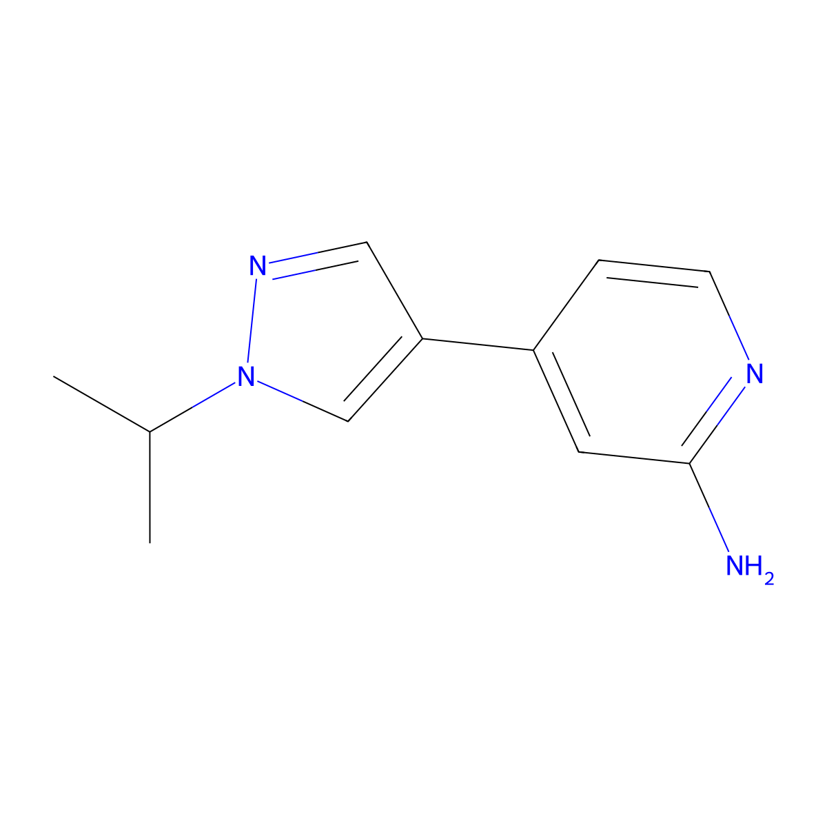 4-(1-Isopropyl-1H-pyrazol-4-yl)pyridin-2-amine molecular structure, CAS 1867002-58-1