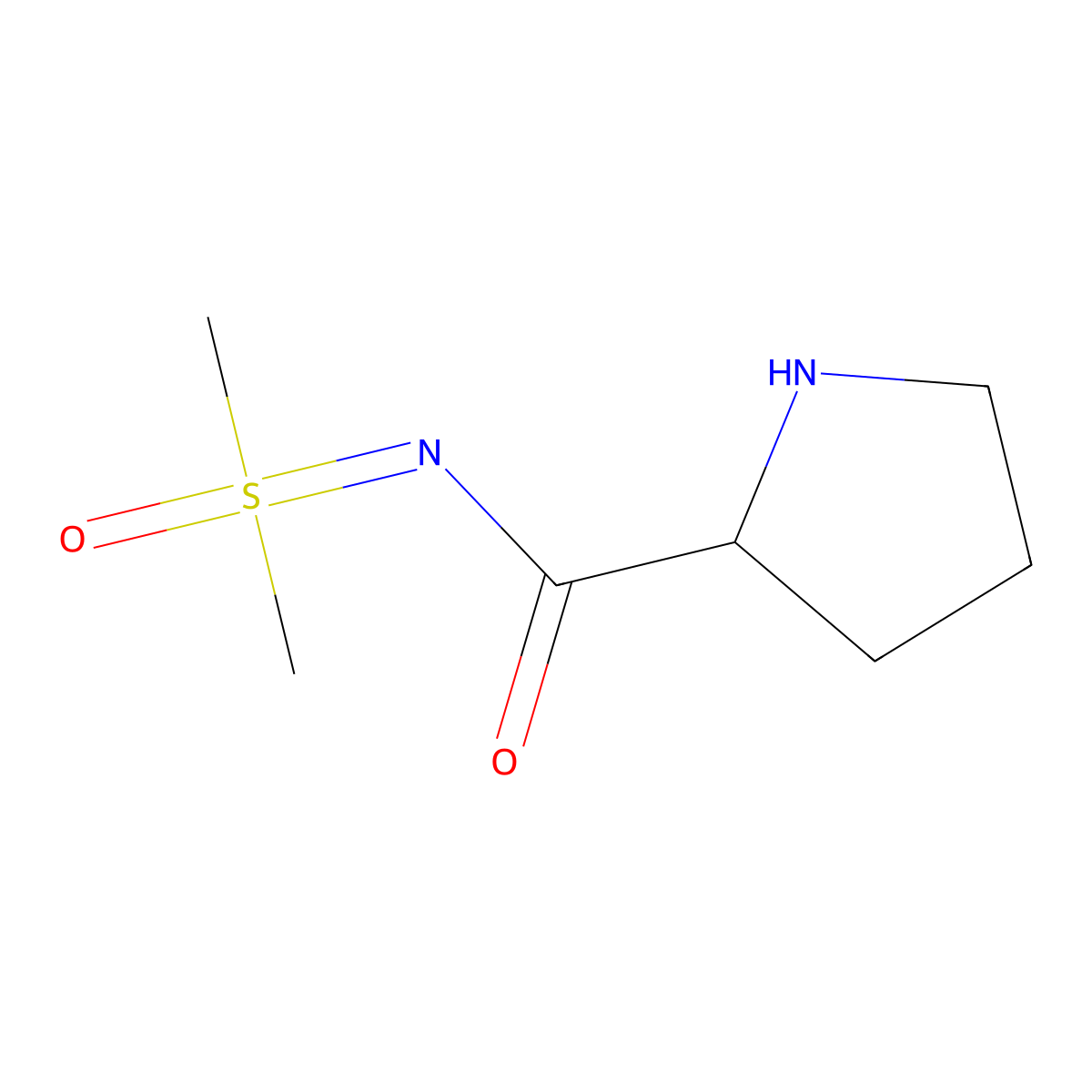 (2S)-N-[dimethyl(oxo)-lambda6-sulfanylidene]pyrrolidine-2-carboxamide molecular structure, CAS 1867063-71-5