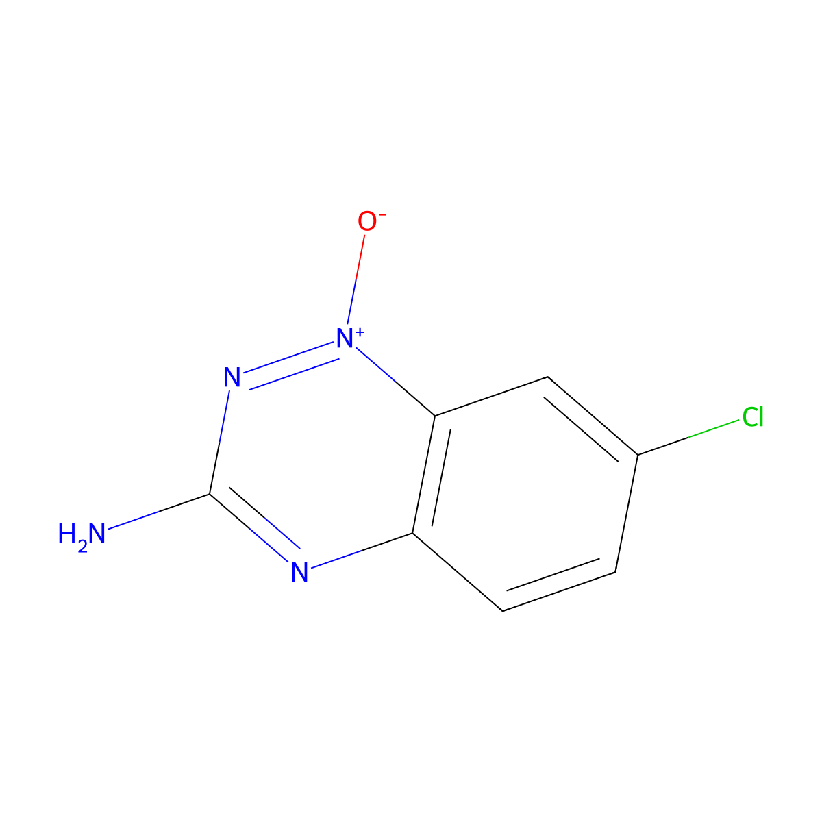 3-Amino-7-chloro-1,2,4-benzotriazine-1-oxide molecular structure, CAS 18671-92-6