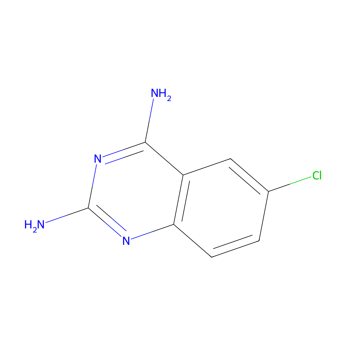 6-Chloroquinazoline-2,4-diamine molecular structure, CAS 18671-95-9