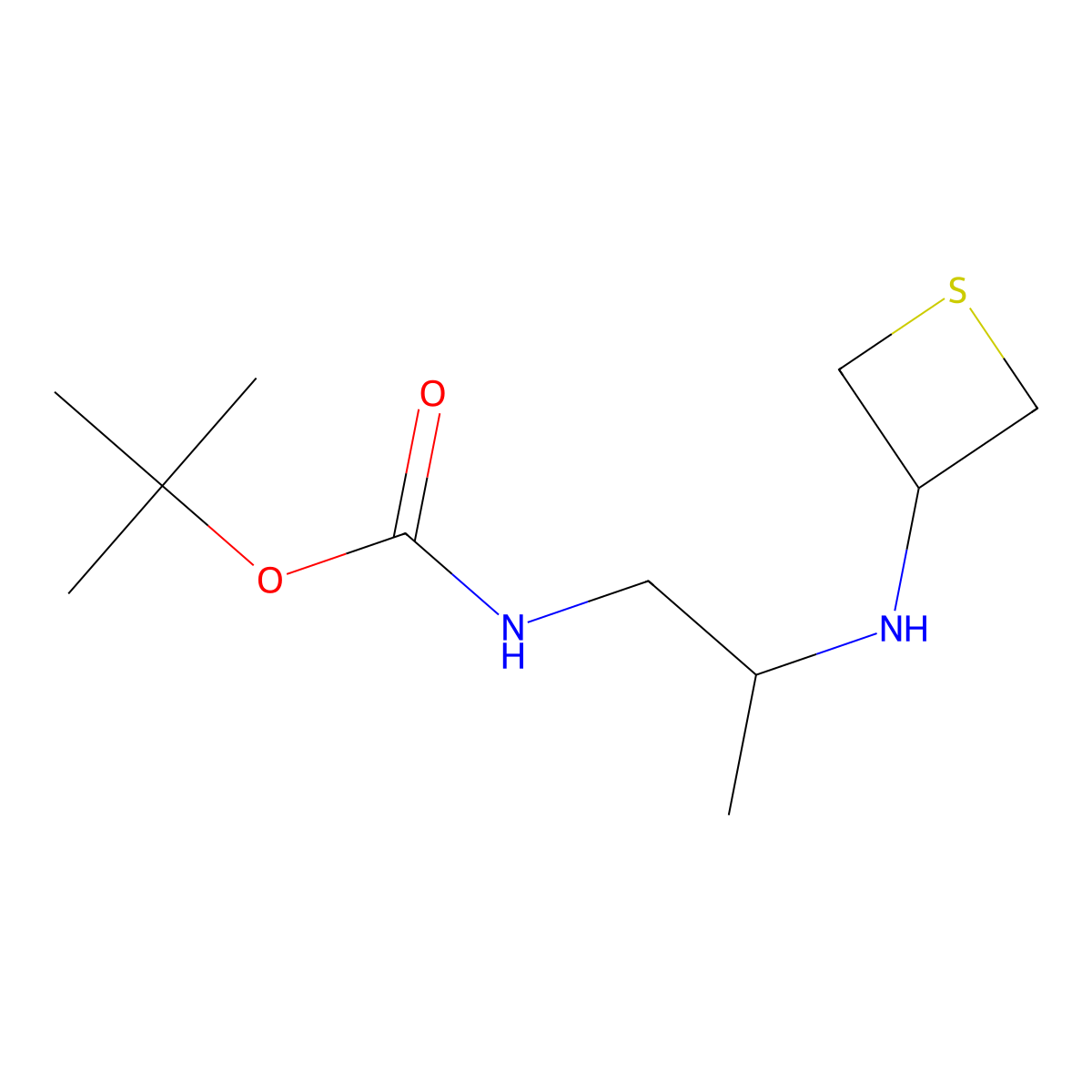 tert-Butyl (R)-(2-(thietan-3-ylamino)propyl)carbamate molecular structure, CAS 1867133-28-5