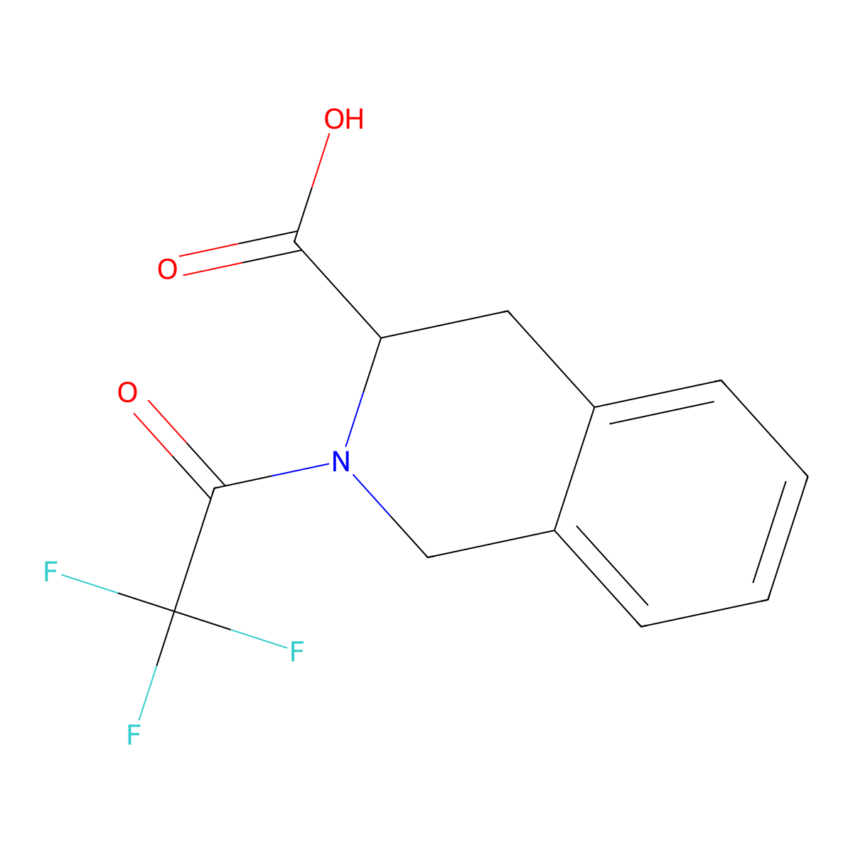 (3S)-2-(trifluoroacetyl)-1,2,3,4-tetrahydroisoquinoline-3-carboxylic acid molecular structure, CAS 1867136-60-4