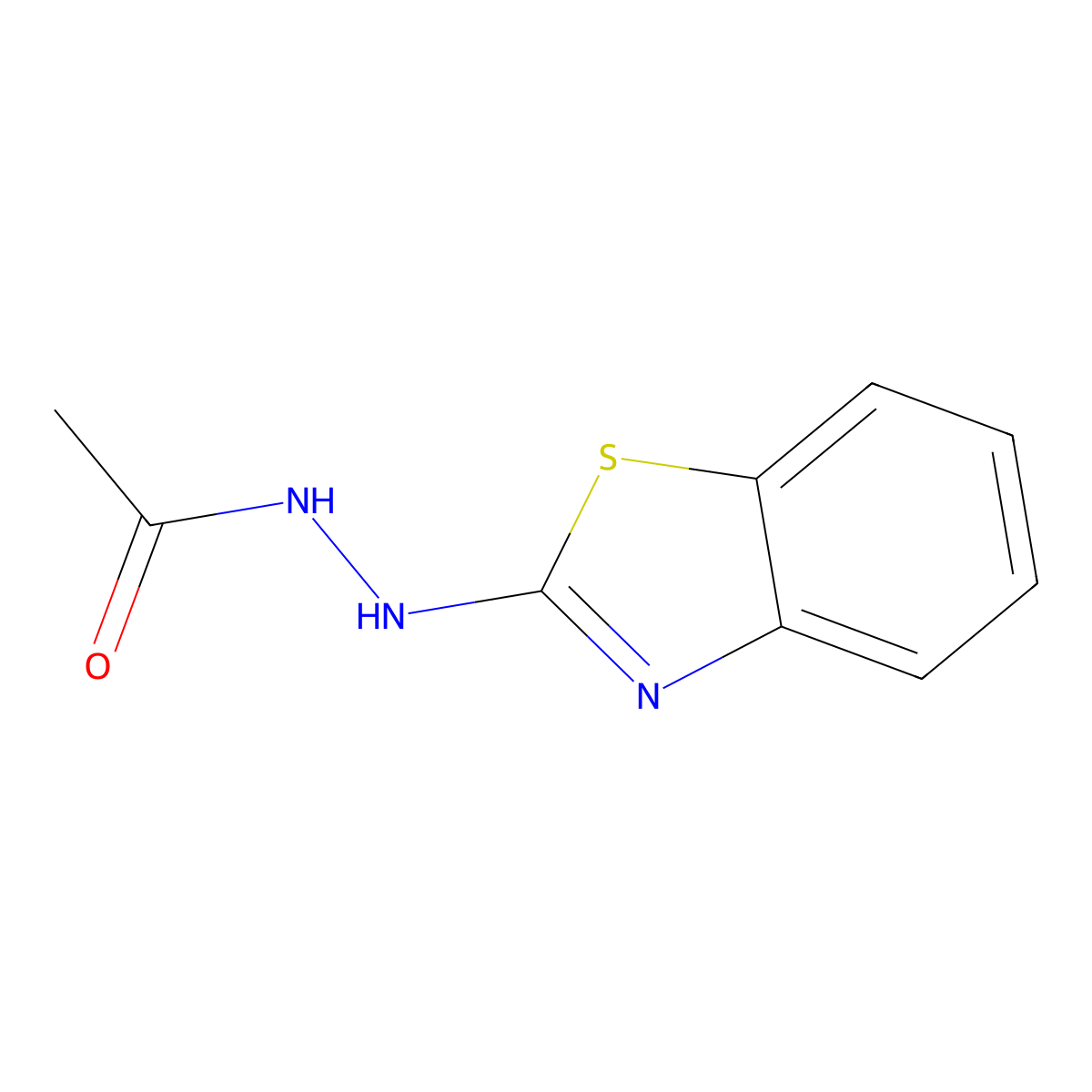 N'-(benzo[d]thiazol-2-yl)acetohydrazide molecular structure, CAS 18672-63-4
