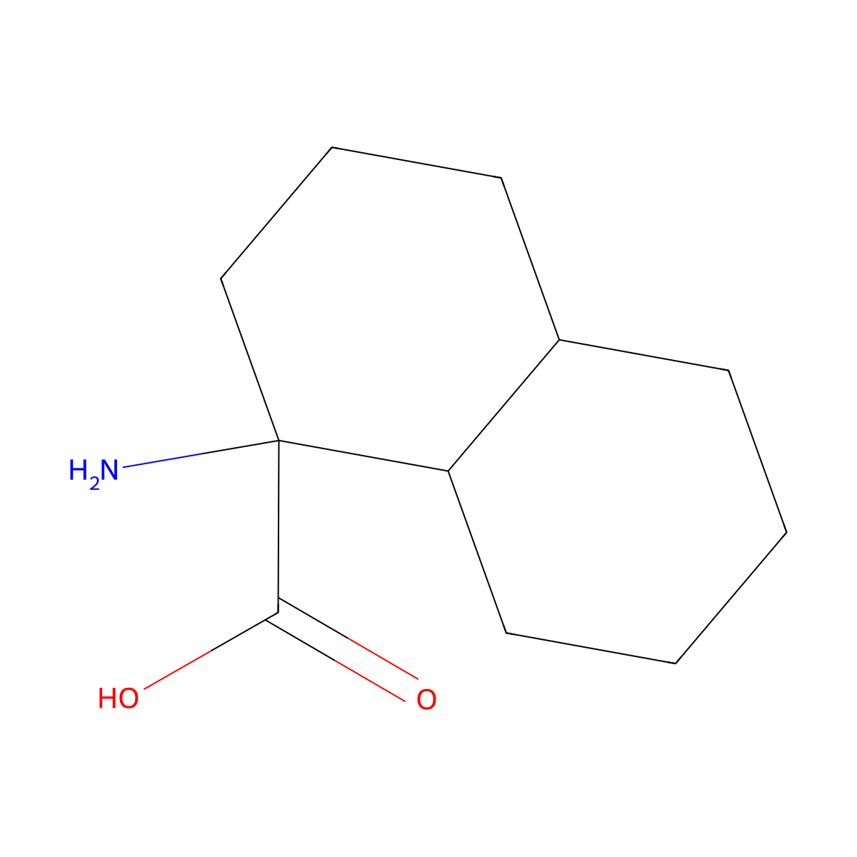 1-Aminodecahydronaphthalene-1-carboxylic acid molecular structure, CAS 18672-75-8