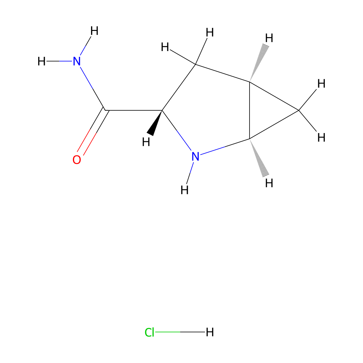 (1R,3S,5R)-2-azabicyclo[3.1.0]hexane-3-carboxamide hydrochloride molecular structure, CAS 1867272-80-7