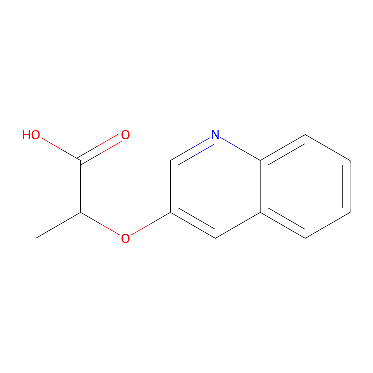 (2S)-2-(quinolin-3-yloxy)propanoicacid molecular structure, CAS 1867292-03-2