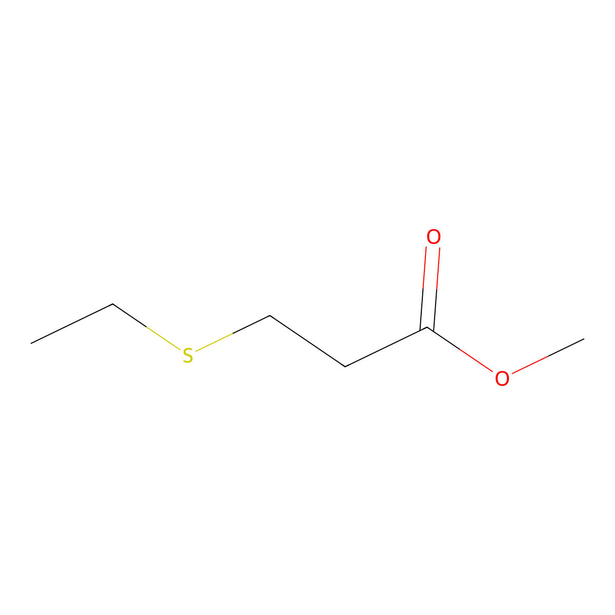 Methyl 3-(ethylsulfanyl)propanoate molecular structure, CAS 18673-13-7