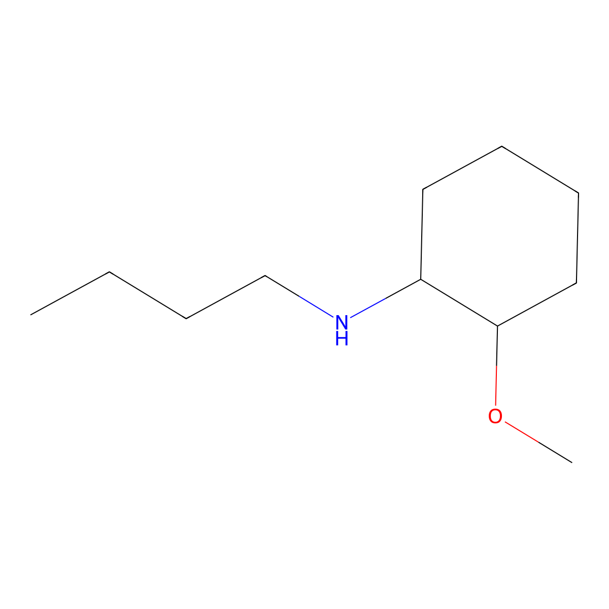 (1R,2R)-N-Butyl-2-methoxycyclohexan-1-amine molecular structure, CAS 1867358-34-6