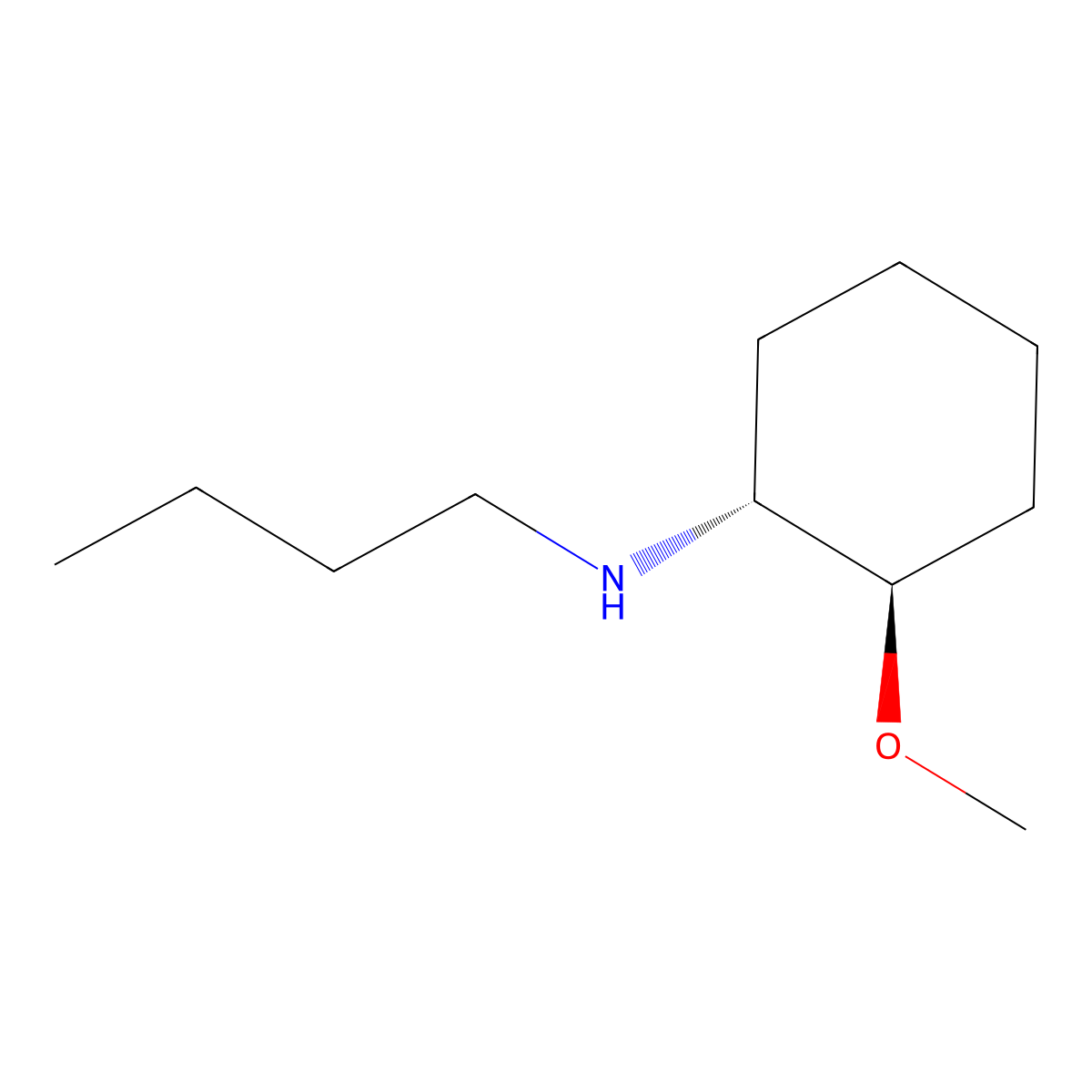 (1R,2R)-N-Butyl-2-methoxycyclohexan-1-amine molecular structure, CAS 1867358-34-6