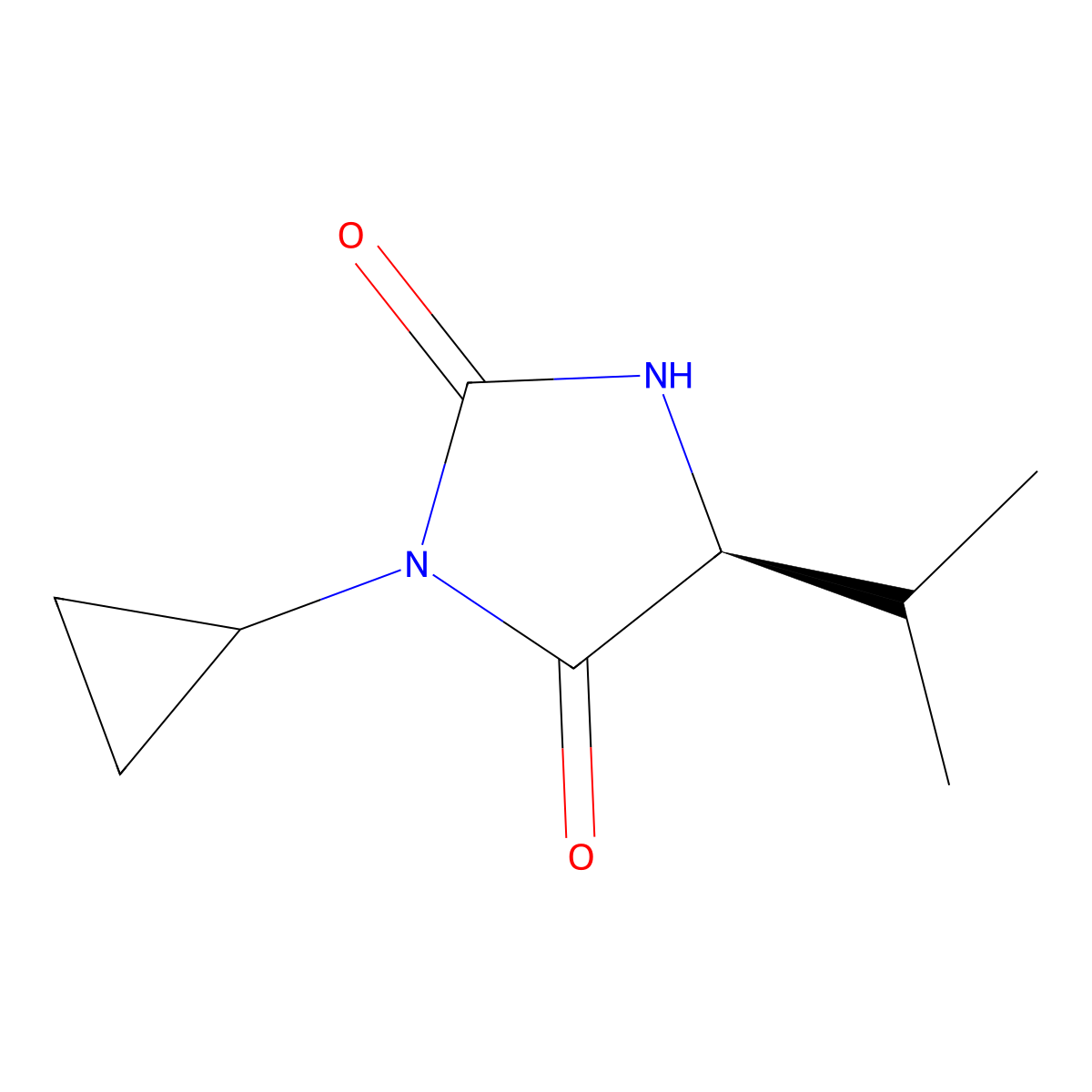 (S)-3-Cyclopropyl-5-isopropylimidazolidine-2,4-dione molecular structure, CAS 1867385-38-3