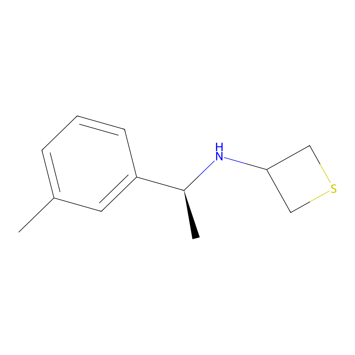 (S)-N-(1-(m-Tolyl)ethyl)thietan-3-amine molecular structure, CAS 1867427-91-5