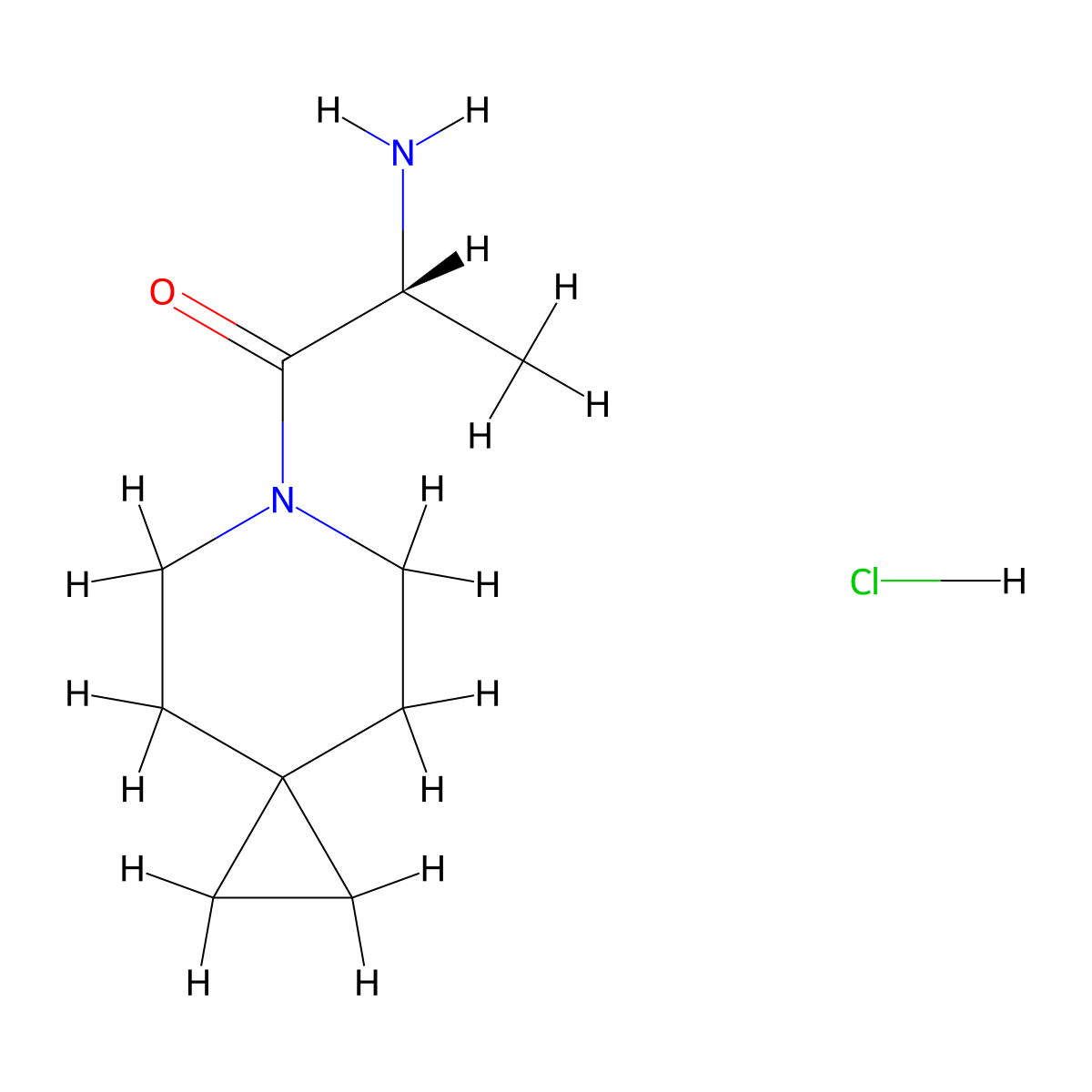 (R)-2-amino-1-(6-azaspiro[2.5]octan-6-yl)propan-1-one hydrochloride molecular structure, CAS 1867461-02-6
