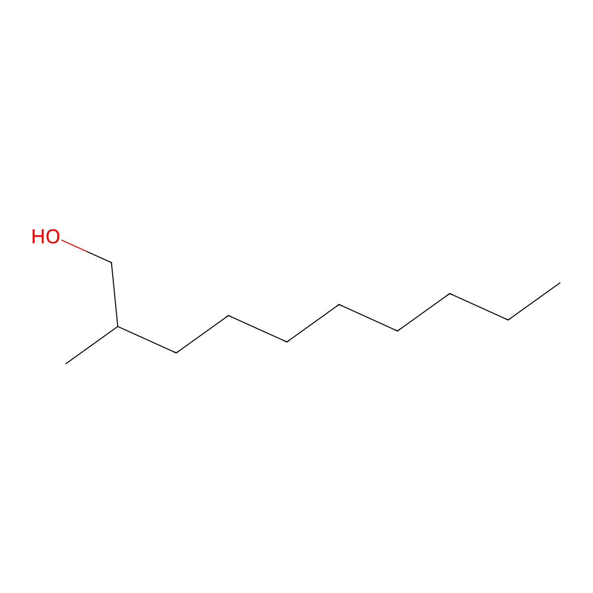 1-Decanol, 2-methyl- molecular structure, CAS 18675-24-6