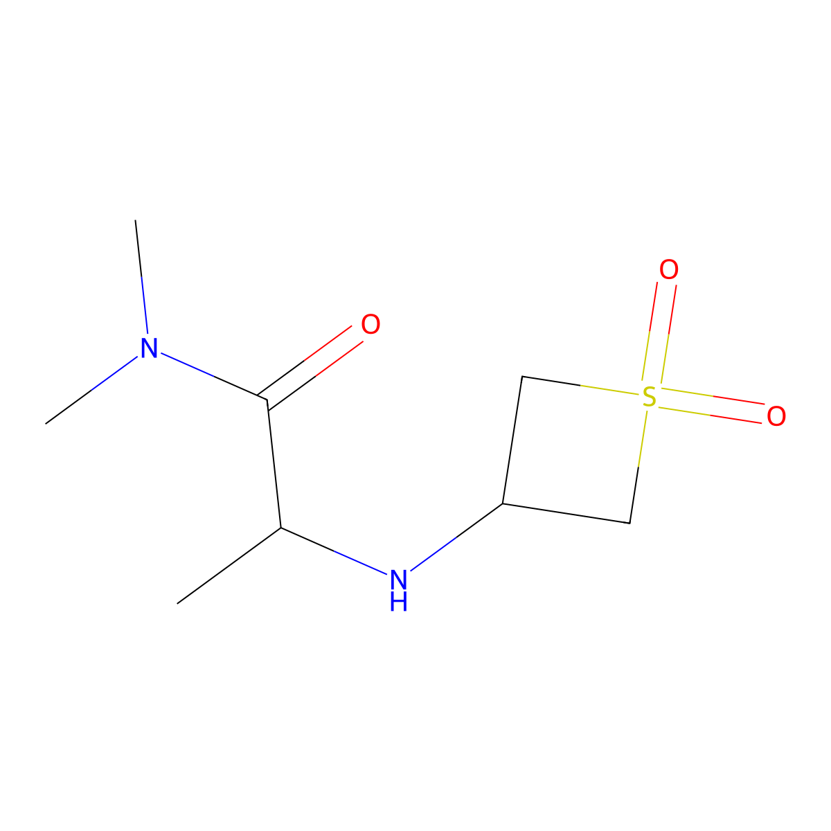 (R)-2-((1,1-Dioxidothietan-3-yl)amino)-N,N-dimethylpropanamide molecular structure, CAS 1867504-14-0