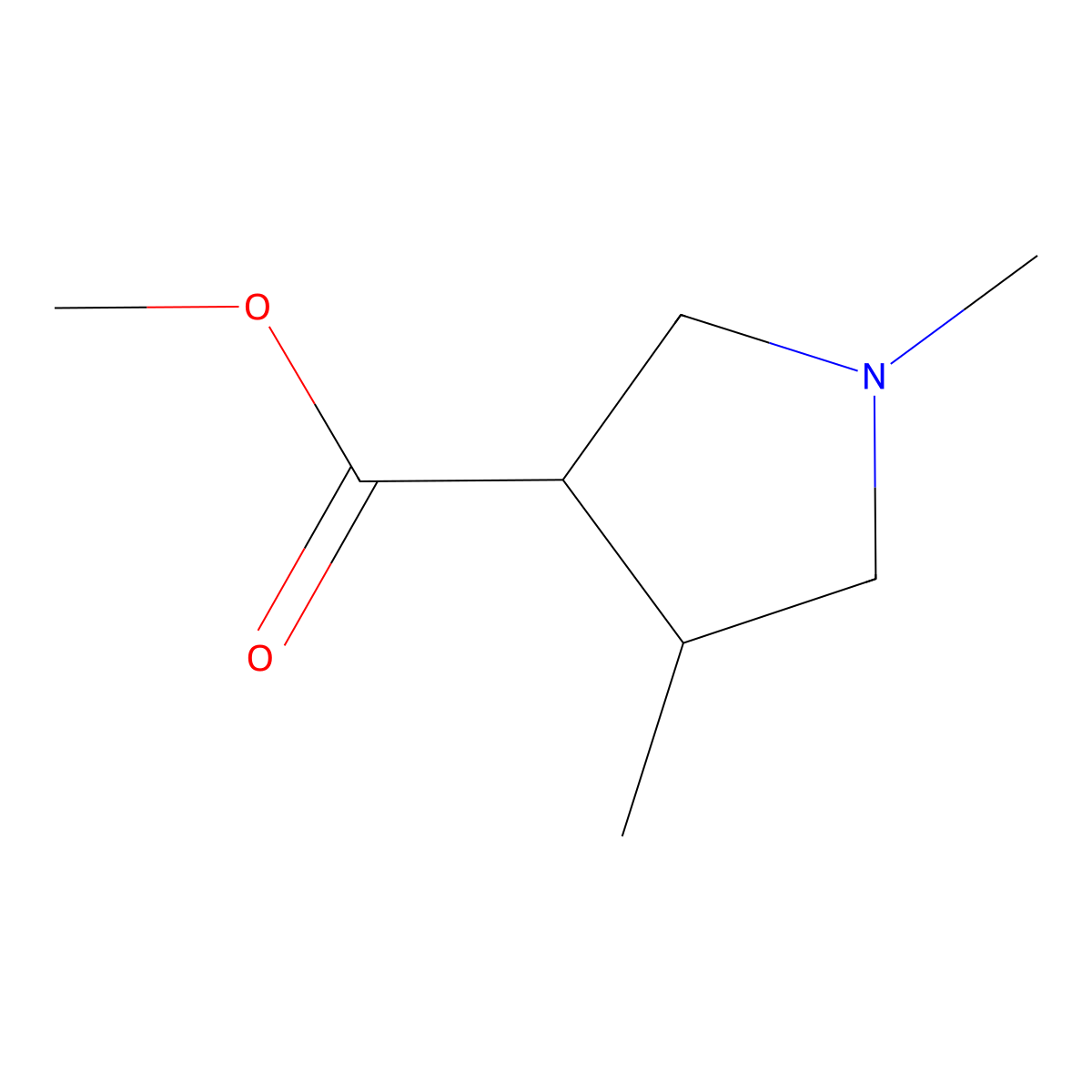 rac-methyl (3R,4R)-1,4-dimethylpyrrolidine-3-carboxylate molecular structure, CAS 1867507-49-0
