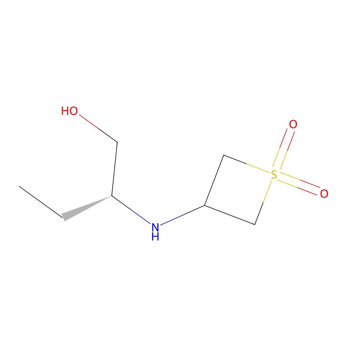(R)-3-((1-Hydroxybutan-2-yl)amino)thietane 1,1-dioxide molecular structure, CAS 1867542-11-7