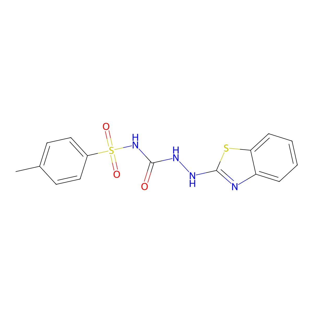 2-(1,3-benzothiazol-2-yl)-N-[(4-methylphenyl)sulfonyl]hydrazinecarboxamide molecular structure, CAS 186758-30-5