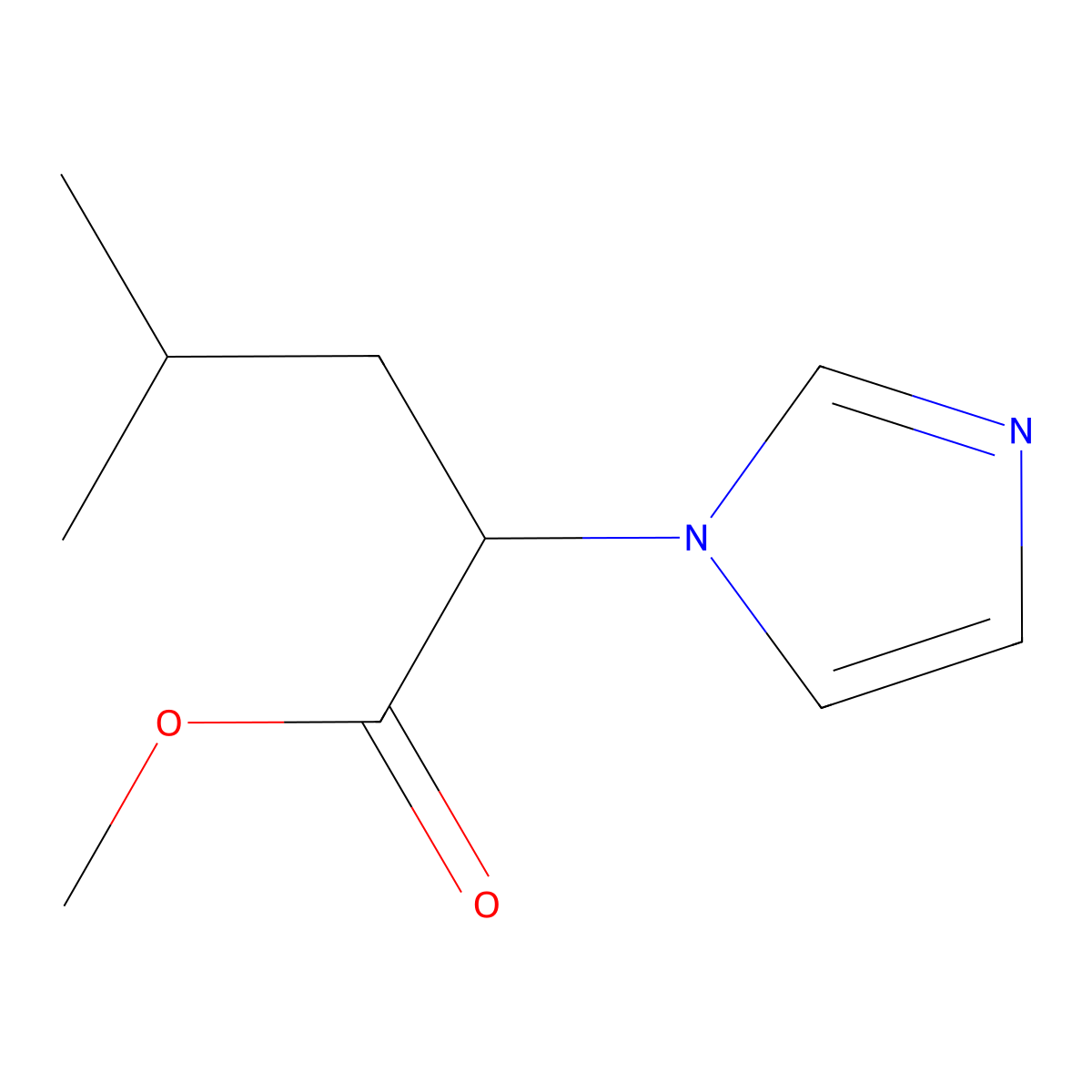 methyl (2R)-2-(1H-imidazol-1-yl)-4-methylpentanoate molecular structure, CAS 1867600-86-9