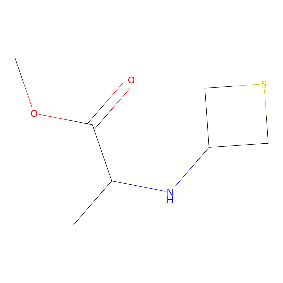 Methyl thietan-3-yl-D-alaninate molecular structure, CAS 1867604-73-6