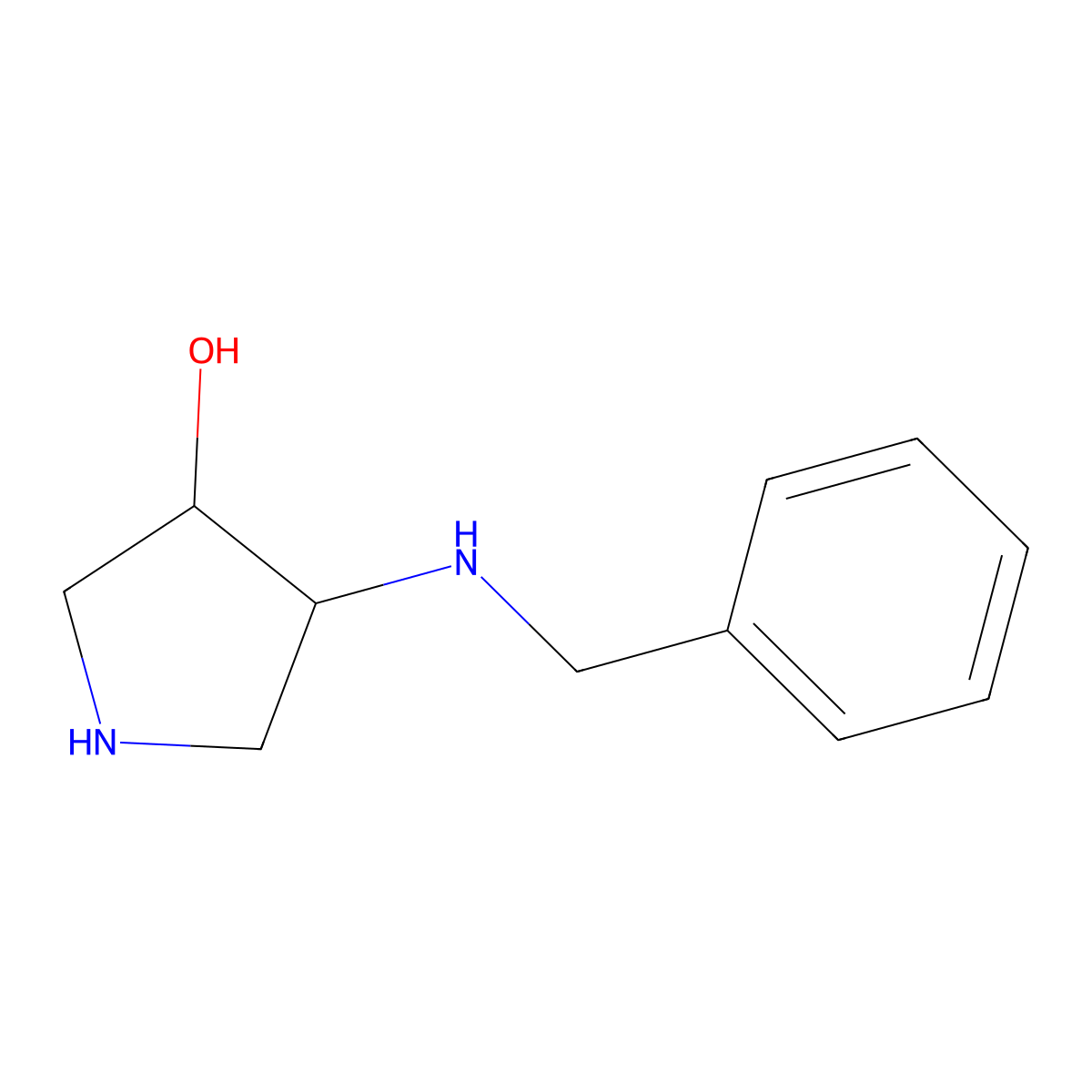 (3R,4R)-4-(benzylamino)pyrrolidin-3-ol molecular structure, CAS 1867622-91-0