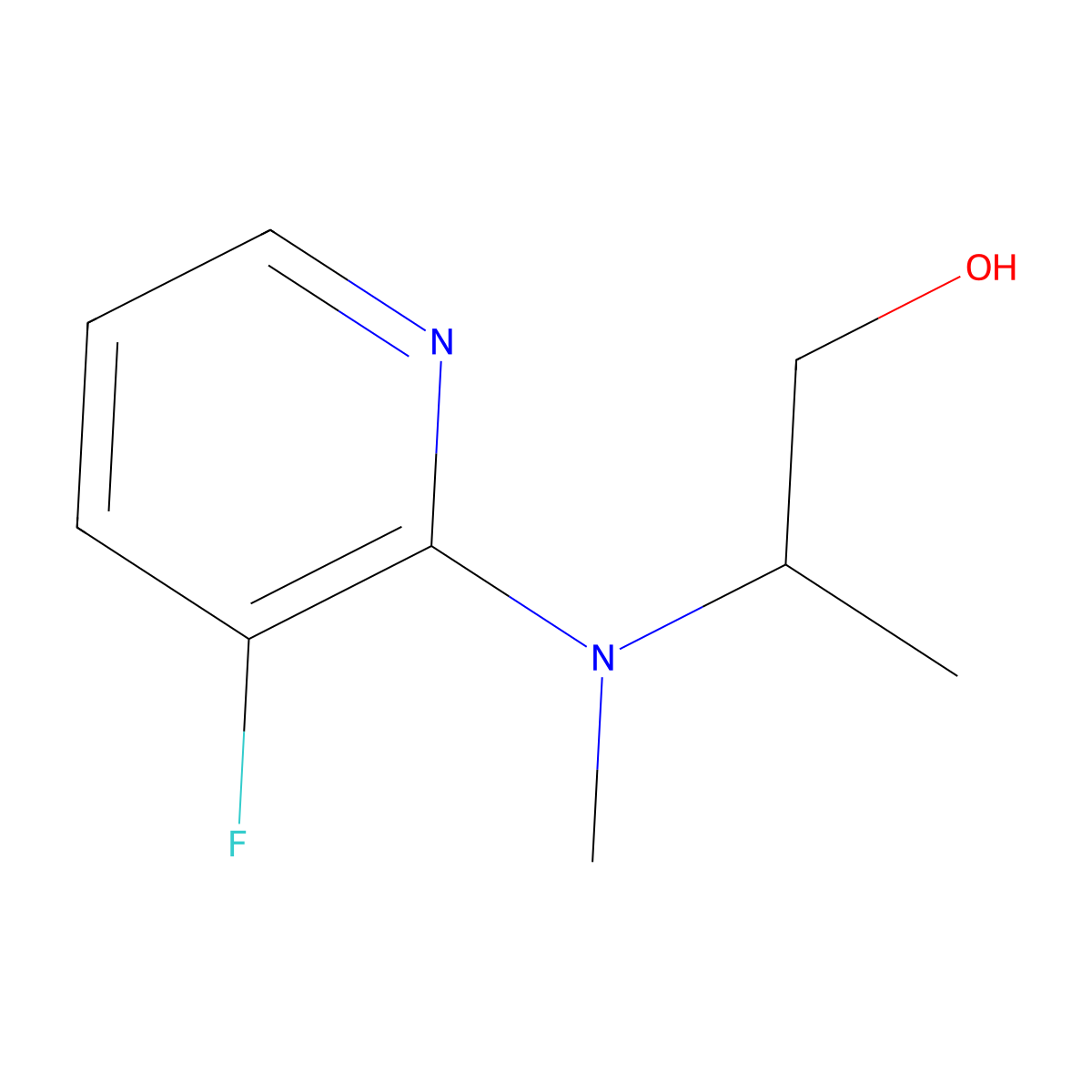 (2S)-2-((3-fluoropyridin-2-yl)(methyl)amino)propan-1-ol molecular structure, CAS 1867629-49-9