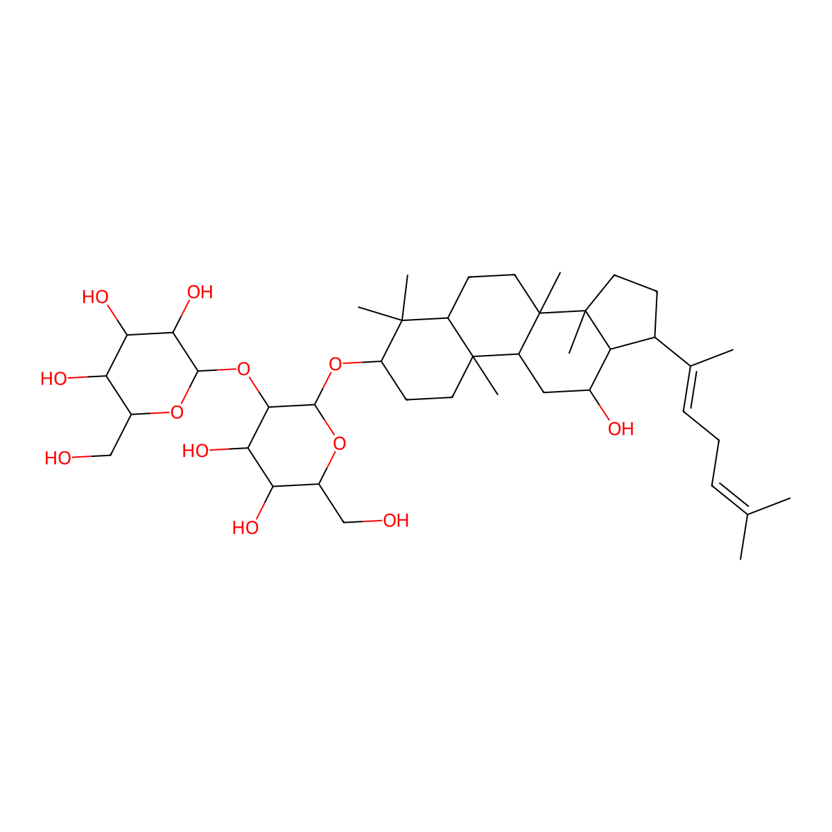 Ginsenoside Rg5 molecular structure, CAS 186763-78-0