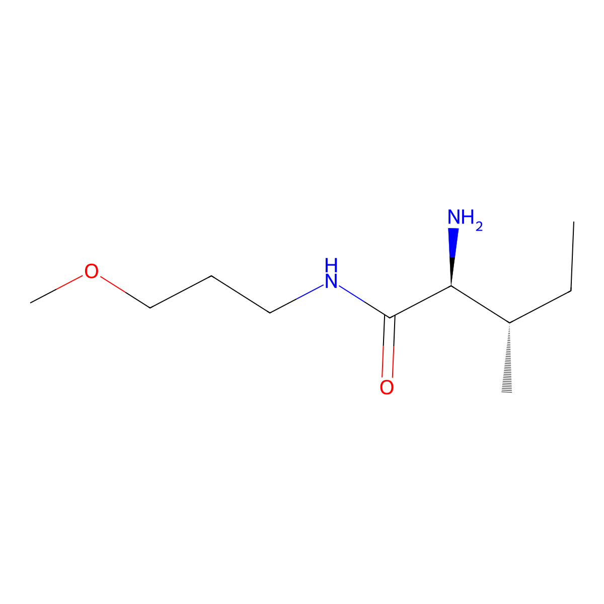 (2S,3S)-2-Amino-N-(3-methoxypropyl)-3-methylpentanamide molecular structure, CAS 1867638-86-5