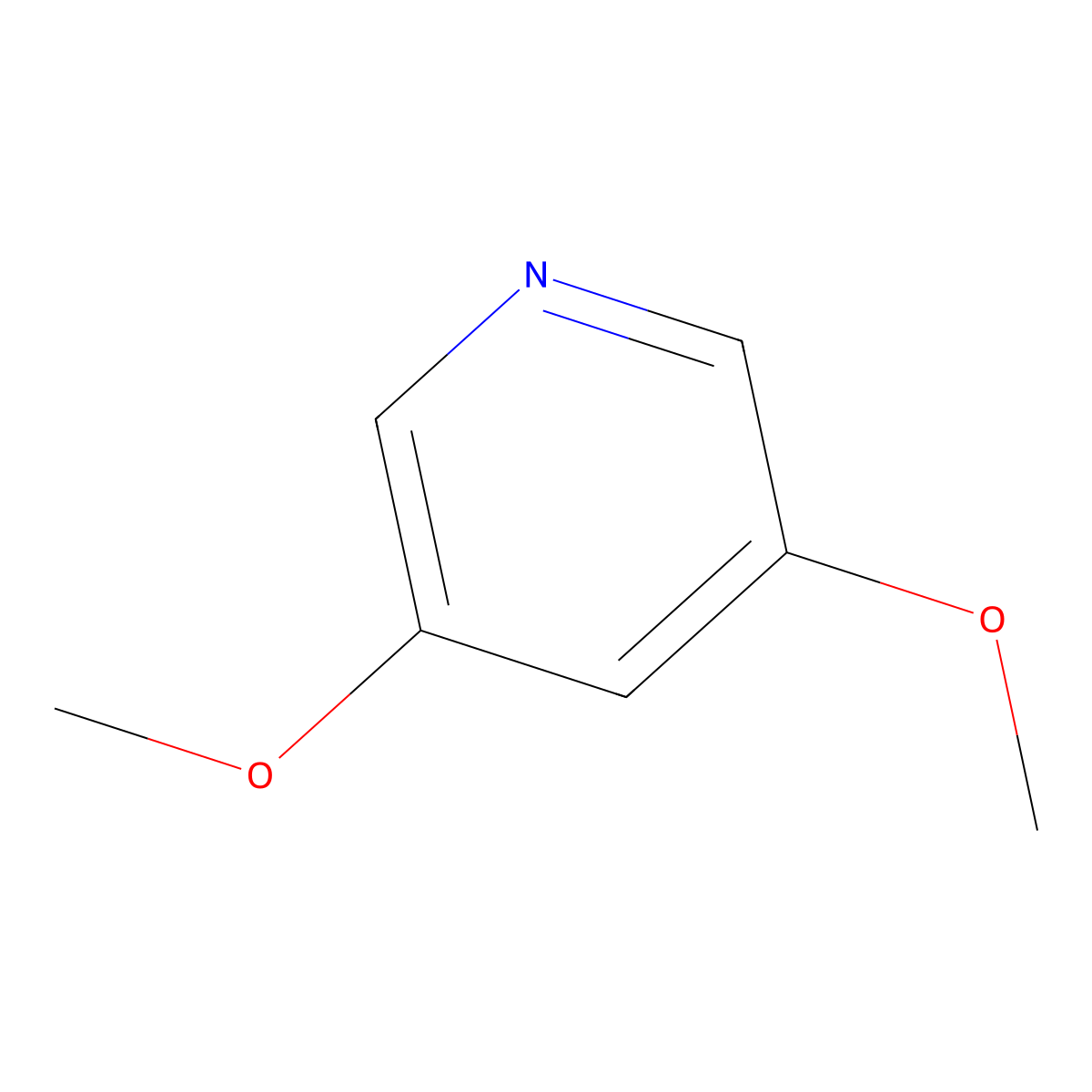 3,5-Dimethoxypyridine molecular structure, CAS 18677-48-0