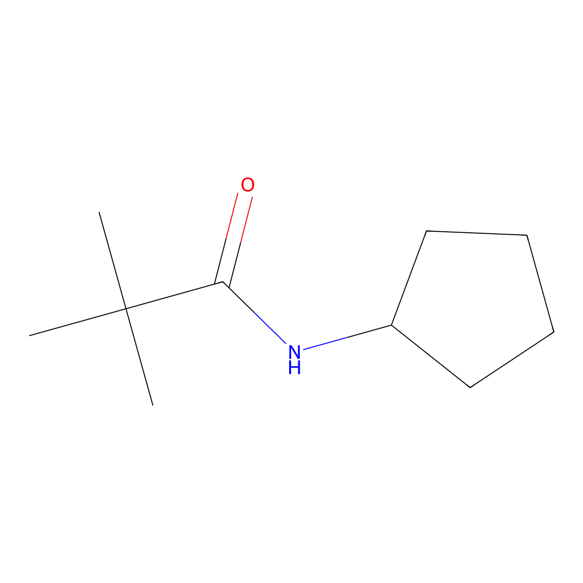 N-cyclopentyl-2,2-dimethylpropanamide molecular structure, CAS 18677-64-0
