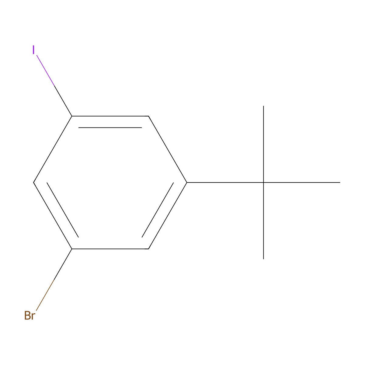 1-Bromo-3-tert-butyl-5-iodobenzene molecular structure, CAS 186772-43-0