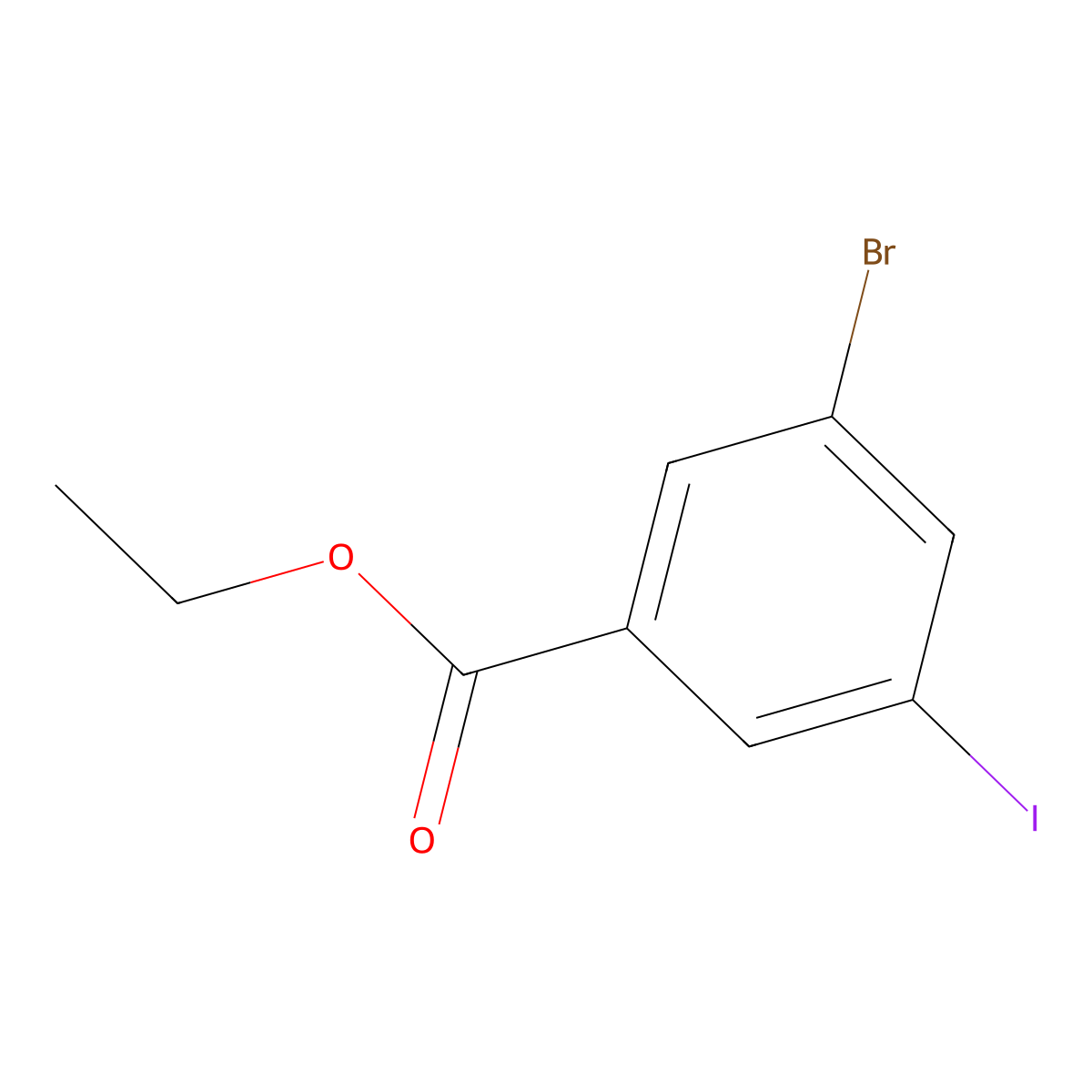 Ethyl 3-bromo-5-iodobenzoate molecular structure, CAS 186772-44-1