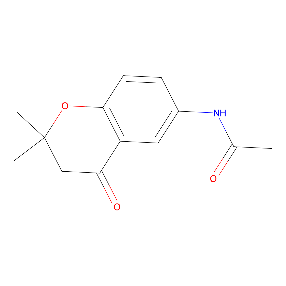 N-(2,2-Dimethyl-4-oxochroman-6-YL)acetamide molecular structure, CAS 186774-61-8