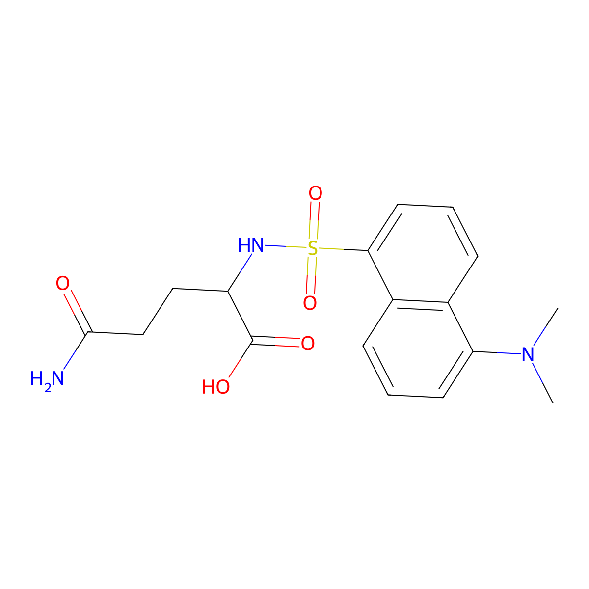 N2-((5-(Dimethylamino)-1-naphthyl)sulphonyl)-L-glutamine molecular structure, CAS 186776-25-0