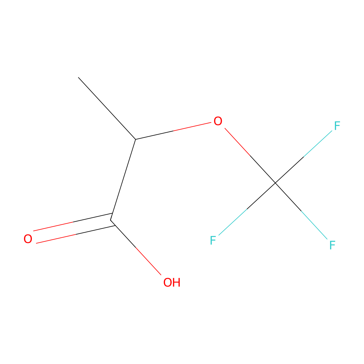 (R)-2-(Trifluoromethoxy)propanoic acid molecular structure, CAS 1867780-93-5