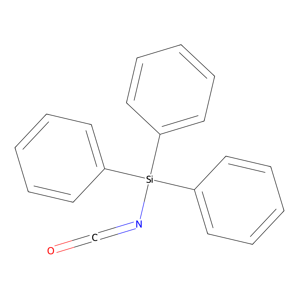 Isocyanato(triphenyl)silane molecular structure, CAS 18678-65-4