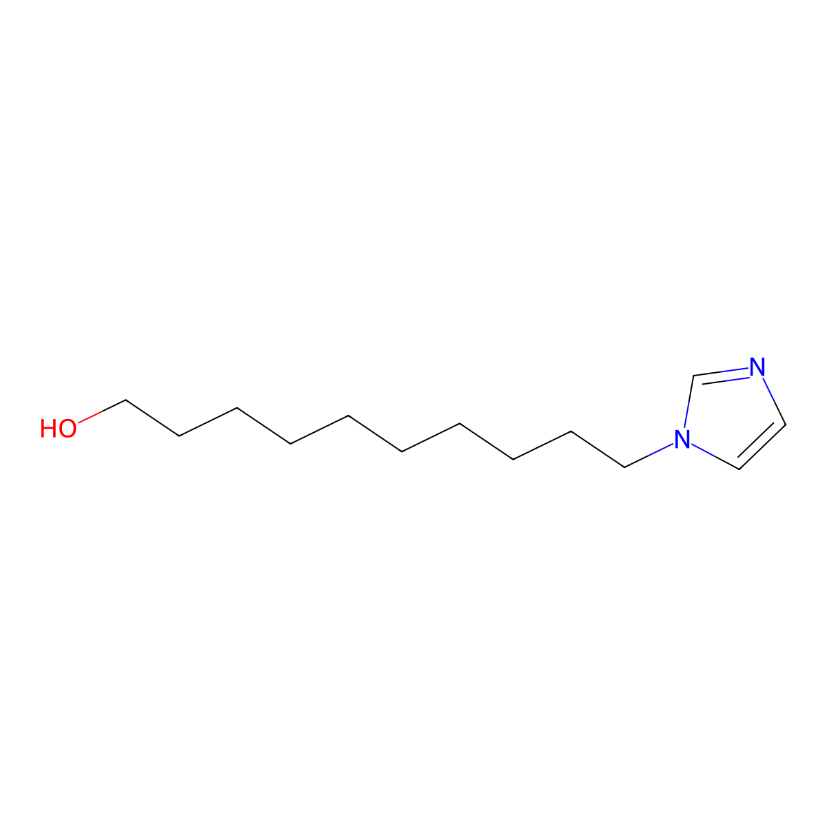 10-(1H-Imidazol-1-yl)decan-1-ol molecular structure, CAS 186788-38-5