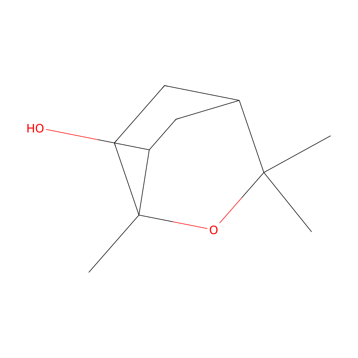 exo-2-Hydroxycineole molecular structure, CAS 18679-48-6