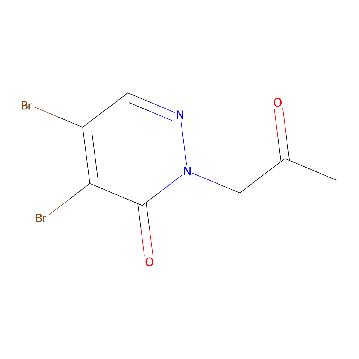 4,5-dibromo-2-(2-oxopropyl)-3(2H)-pyridazinone molecular structure, CAS 186792-10-9