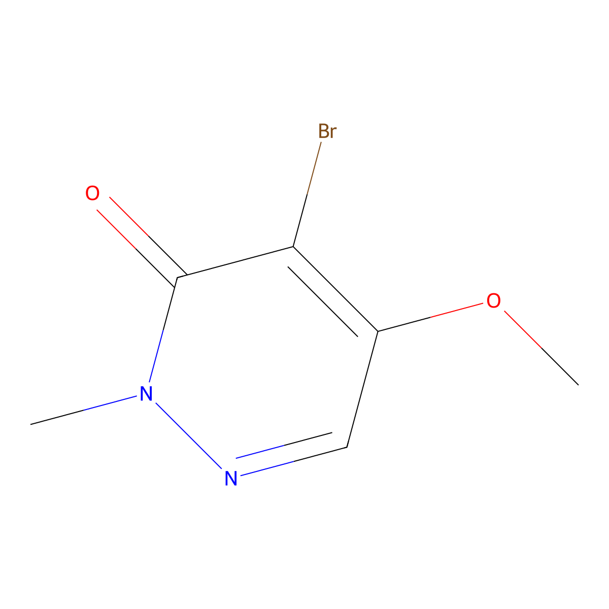 4-Bromo-5-methoxy-2-methylpyridazin-3(2H)-one molecular structure, CAS 186792-13-2