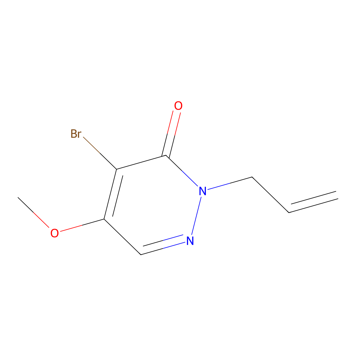 2-Allyl-4-bromo-5-methoxypyridazin-3(2H)-one molecular structure, CAS 186792-17-6