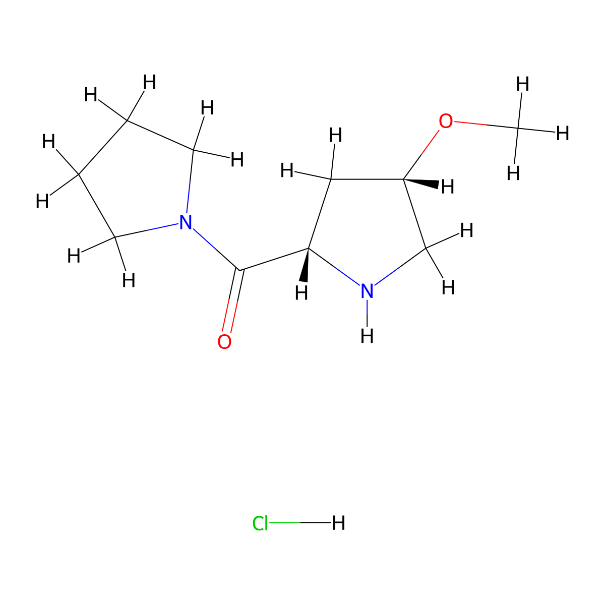 (2S,4S)-4-Methoxy-2-(pyrrolidine-1-carbonyl)pyrrolidine hydrochloride molecular structure, CAS 1867929-42-7