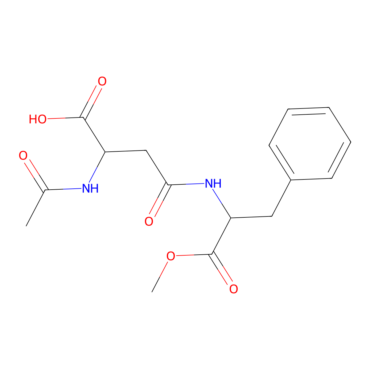N-Acetyl-beta-aspartame molecular structure, CAS 186796-08-7